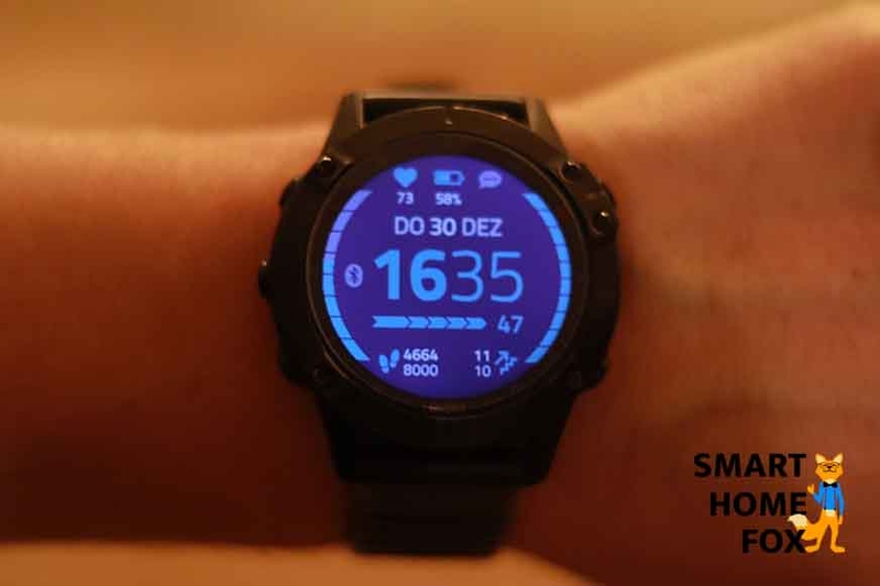 You can see how the general data is displayed on the Garmin Fenix 6.
